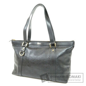 Gucci Guccissima Abbey Ring Tote Shoulder Bag Black